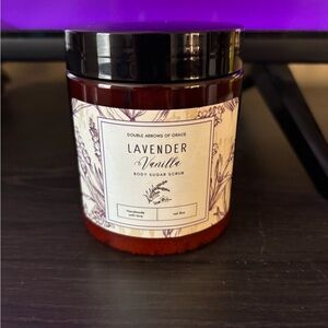 Lavender Vanilla Sugar Scrub 8oz, Handmade Exfoliating Spa Skincare Gift
